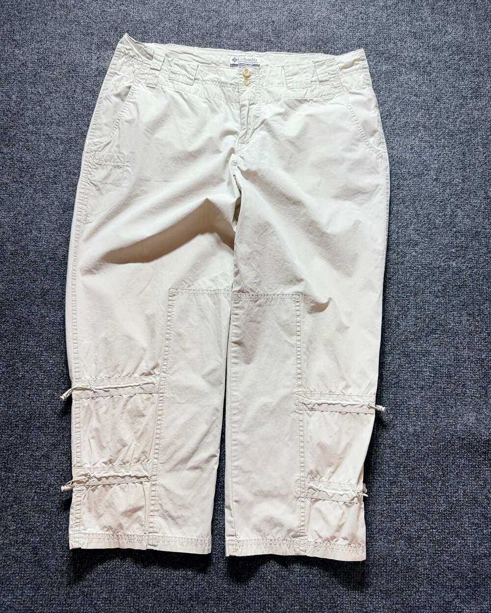 Columbia Women's Tan Cotton Capri Pantacourt Cargo Pants Size 12